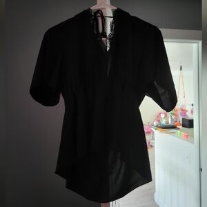 Black cute Lace top with sleeves